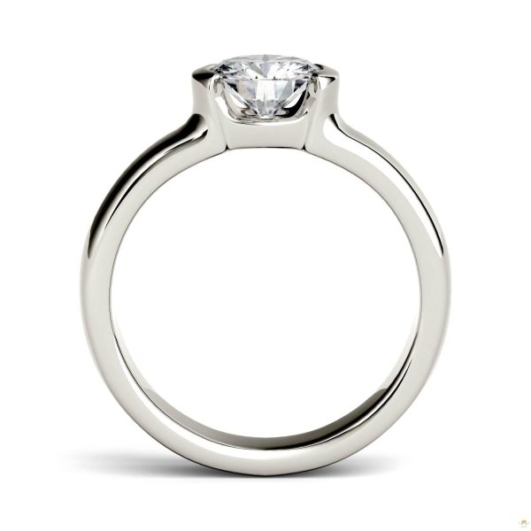 1.00 CTW   Round Moissanite Engagement Ring in 14K White Gold - Image 3