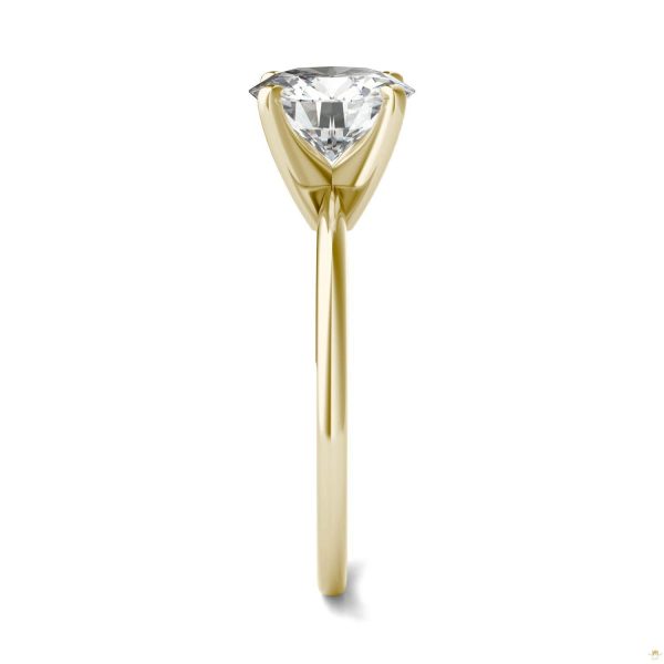1.90 CTW   Round Moissanite Engagement Ring in 14K Yellow Gold - Image 5