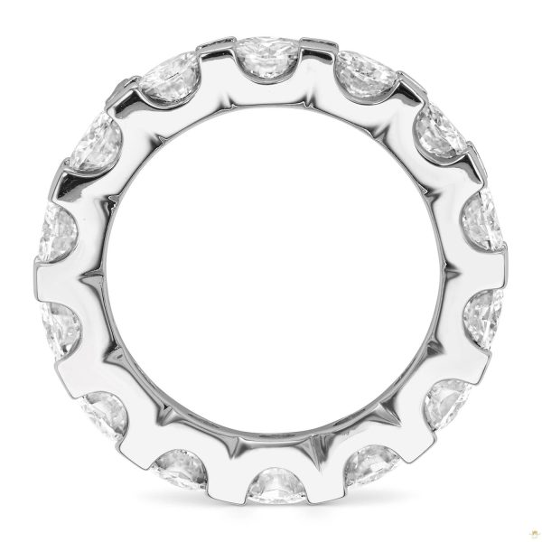 4.62 CTW   Round Moissanite Eternity Band in 14K White Gold - Image 3