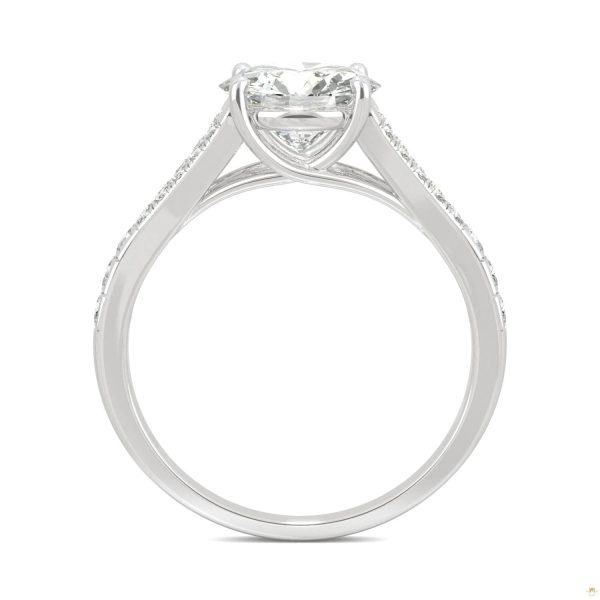 2.24 CTW   Round Moissanite Engagement Ring in 14K White Gold - Image 3