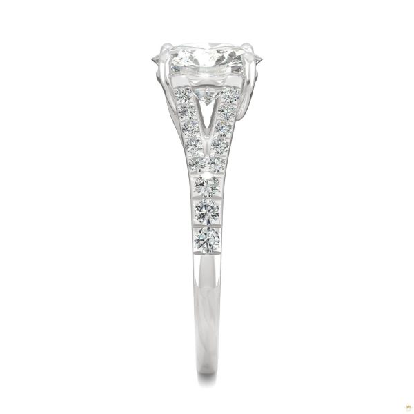2.24 CTW   Round Moissanite Engagement Ring in 14K White Gold - Image 5