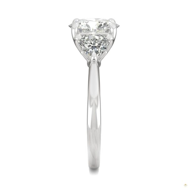 2.70 CTW   Round Moissanite Basket Ring in 14K White Gold - Image 5