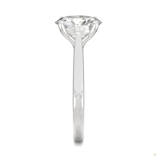 2.70 CTW   Round Moissanite Solitaire Ring in 14K White Gold - Image 5