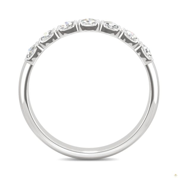 0.42 CTW   Round Moissanite Seven Stone Ring in 14K White Gold - Image 2