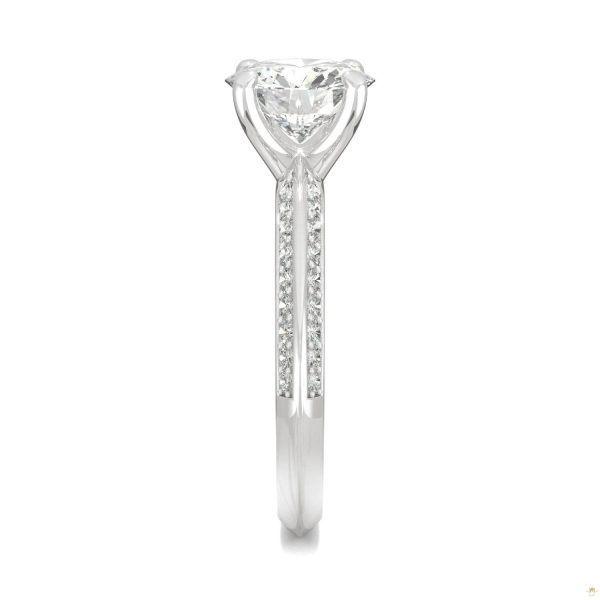 2.26 CTW   Round Moissanite Engagement Ring in 14K White Gold - Image 5