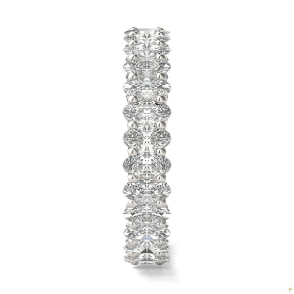 2.90 CTW   Oval Moissanite Eternity Band in 14K White Gold - Image 5