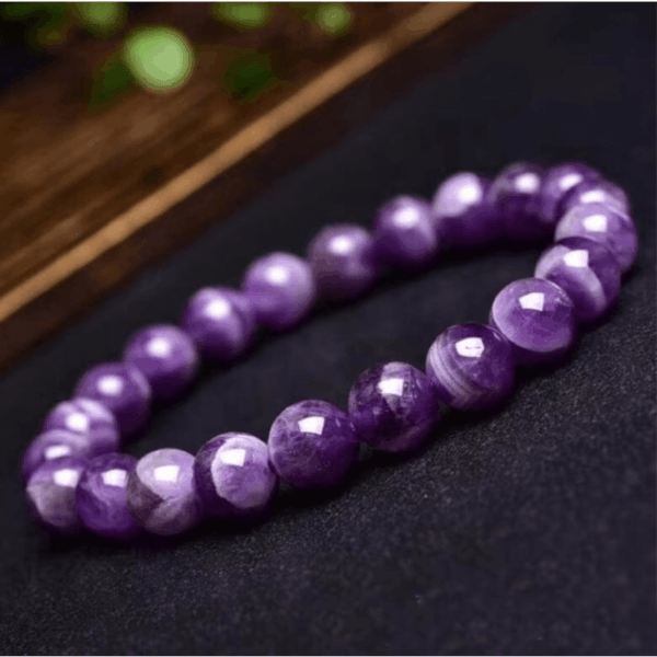 Natural Amethyst Quartz Bracelet-Purple Gemstone Bracelet - Image 3